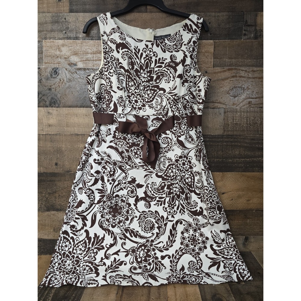 VTG Jessica Howard Boho Floral Shift Dress Women 12 Jacquard Midcentury Modern